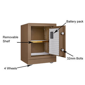 Coffre-fort de sécurité à domicile en acier résistant au feu avec <span class=keywords><strong>alarme</strong></span> de verrouillage numérique électronique montage mural/au sol pour un stockage d'argent sécurisé - Product Image 3