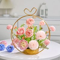 Décoration florale artificielle en soie moderne de haute qualité pour table de salon et utilisation en mariage