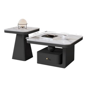 Modern Minimalist Coffee <b>Table</b> Set Rectangular Square Combination With Storage Living Room Furniture - Product Image 5