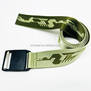 1,5 pulgadas tejido personalizado Jacquard Logo hebilla magnética deportes esquí traje pantalones Capeesh tela de nailon brillante cinturones de lujo para hombres - Product Image 2