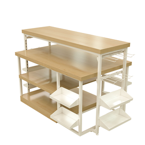 High Capacity Incremental <b>Hook</b> Universal Movement Movable Wood Shop <b>Display</b> Cabinet - Product Image 4