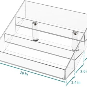 Expositor de Acrílico Transparente de 4 Niveles para Perfumes, Modelo 7878, Venta al Por Mayor - Product Image 3
