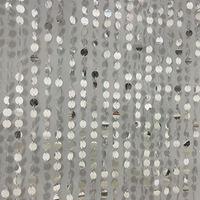 Toile de fond de fête de mariage Streamer Silver Circle Garland String Sequin Shiny Curtain