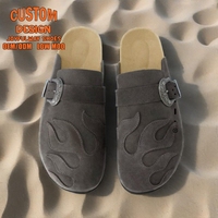 Sandales en liège de haute qualité en cuir véritable avec semelle en EVA, pour l'extérieur, avec logo personnalisé