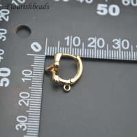 Accessoires de bijoux de conception spéciale creux rond Rectangle forme plaqué or laiton métal boucle d'oreille crochet fermoirs