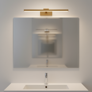 Modern LED Bathroom Vanity <b>Light</b> 16 Inch <b>Gold</b> Iron Dimmable <b>Wall</b> Mounted Mirror Lamp Warm White 3500K IP44 - Product Image 2