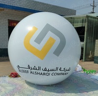 Globo Inflable Gigante de Helio con Ventilador Incorporado, Impermeable, con Logotipo/LED Personalizado para Publicidad Exterior y Desfiles - Forma de Esfera/Globo