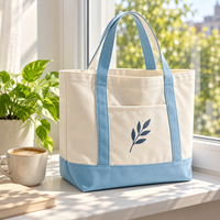 Sac fourre-tout de plage en coton pliable, personnalisable, avec broderie de dessin animé, imprimé, écologique, fermeture à bouton et fermeture éclair, taille moyenne