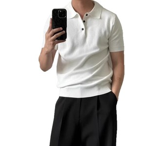 เสื้อยืดโปโลแขนสั้นสีขาวสีดำแอปริคอท M L XL 2XL 3XL เสื้อลำลองผู้ชายสวมใส่ในฤดูร้อน - Product Image 5