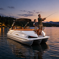 Yacht de sport en aluminium soudé polyvalent à maniement facile, console de luxe, système audio certifié CE, loisirs, pêche en haute mer