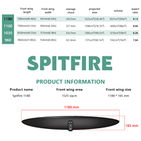 Axis Spitfire 1180 Wingfoil pour SUP, planche de surf, paddle, downwind, pumping sur les vagues, hydrofoil, wingfoil, kite pour les jeux aquatiques