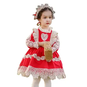 Vestido Lolita de estilo espanhol para meninas, saia fofa e fofa para festas e palco