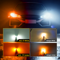G-VIEW 1157 BAY15D LED double couleur Switchback 28W haute puissance avec ventilateur de refroidissement Canbus sans hyper clignotement blanc ambre clignotant DRL Nouveau