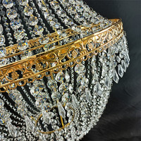 Lampes de mariage modernes de luxe, hôtel, salle de mariage, plafonnier suspendu en cristal doré, lustre pour décoration intérieure