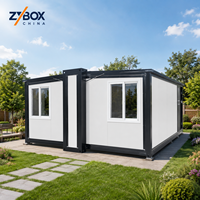 Petite maison préfabriquée extensible de 20 pieds, maison-conteneur pliable, maisonnette moderne pour villa, chambre d'hôtes et jardin