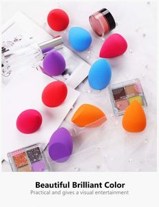Éponge de maquillage douce, lavable, hydrophile, sans latex, de haute qualité, personnalisable, multicolore, en forme de goutte d'eau ou de gourde, 4x6cm - Product Image 4