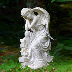 Estatua <span class=keywords><strong>de</strong></span> Ángel <span class=keywords><strong>de</strong></span> Mármol Antigua <span class=keywords><strong>de</strong></span> Tamaño Real para Cementerio - Product Image 6