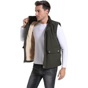 FOXA Men's Winter <b>Padded</b> Puffer Vest Thick Fleece Lined Sleeveless Jacket Outdoor Hiking Clothing - Product Image 3