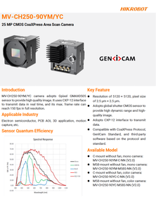 Nouvelle caméra industrielle couleur CoaXPress à balayage de zone HIK ROBOT MV-CH250-90YC-M58S-NN 25MP 150fps d'origine - Product Image 1
