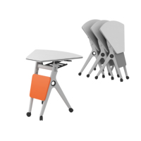 Table pliable pour étudiants, mobilier scolaire, table empilable pour salle de classe, bureau d'étude pour étudiants