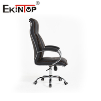 Fauteuil de Bureau de Direction Ekintop Économique en PU à Dossier Haut, Confortable et Ergonomique, en Cuir pour PDG et Manager