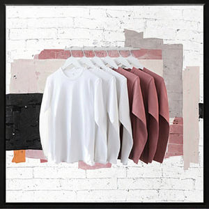 T-shirt unisexe à manches longues en coton 100% 230G, coupe ample, imprimé en sérigraphie, respectueux de l'environnement, avec logo personnalisé OEM - Product Image 3