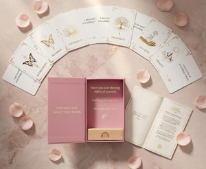 Paquets de cartes Mama pacifiques au toucher doux Cartes d'affirmation quotidienne de l'esprit d'autonomisation de l'amour avec support en bois dans une boîte de tirage à ruban - Product Image 5