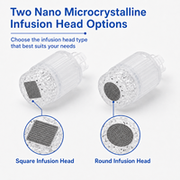 Applicateur de sérum en cristal carré et rond OEM ODM Luer Lock Nano Microcristallin pour l'infusion, idéal pour les salons de beauté et les soins de la peau