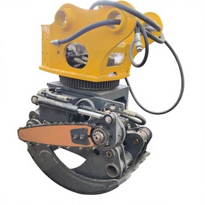 Grappin de coupe de bois hydraulique pour excavatrice, scie <span class=keywords><strong>à</strong></span> grappin pour bûches, machine de découpe, alimentation essence/diesel, contrôle numérique IoT <span class=keywords><strong>à</strong></span> distance, garantie 1 an - Product Image 1