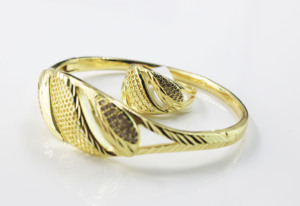 BMZ 2025 nouvelle mode meilleure qualité anneau bracelet ensemble 14K or ethnique mariage bracelet ensemble - Product Image 3