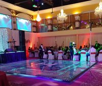 Pista de Baile LED Programable para Bares, Fiestas, Bodas, Discotecas, Clubes Nocturnos, 8x8 Píxeles, Vidrio Templado