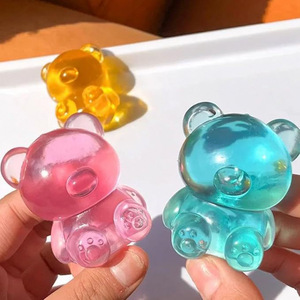 Hot Sale TPR Maltose Transparent <b>Cute</b> <b>Bear</b> Slowly Rebounds Stretchy Decompression Sensory Squeeze Squishy Toy for Kids Adults - Product Image 2