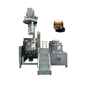 300L cosmetic making machine Stationary vacuum homogeneous emulsifier cosmetic cream emulsion mixer