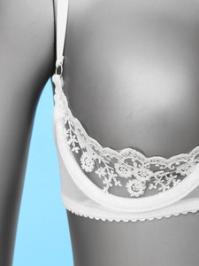 Sujetadores de encaje floral transparente sexy para mujer con aros, lencería para citas, noche de bodas, regalo de San Valentín - Product Image 3