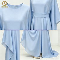 Vente en gros d'usine en Chine, OEM, nouveaux vêtements musulmans traditionnels, accessoires, tissu doux, robe abaya pour femmes et cardigan avec hijab