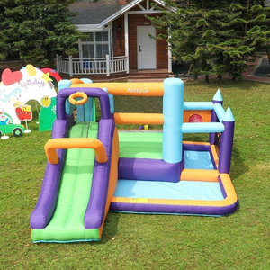 Castello Gonfiabile per Bambini e Scivolo d'Acqua - Marca ZUJU, Facile da Montare, Tema Animali - Product Image 3