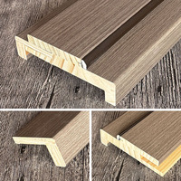 Nouvelle conception de cadre de porte moulé durable, moulure à grain de bois, cadre de porte intérieur combiné, bande de finition pour cadre de porte