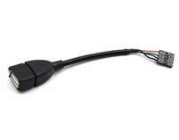 Kabel USB 2.0 Tipe A Female ke Dupont 5 Pin Female Header Motherboard, Kabel Dupont 5pin Housing Header ke Kabel USB Female