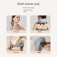 Masajeador Eléctrico de Cuello con Compresión Caliente y Amasamiento, Tipo Chal, Recargable por USB, 3 Niveles, Función Musical, Cómodo