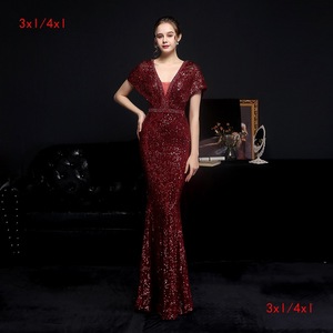 18611-S #3 xl4 lunghi abiti bianchi da sera per banchetti <span class=keywords><strong>taglie</strong></span> <span class=keywords><strong>forti</strong></span> con paillettes - Product Image 1