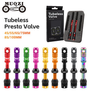 <span class=keywords><strong>Valve</strong></span> de pneu <span class=keywords><strong>tubeless</strong></span> en alliage d'aluminium MUQZI 45/55/65/75/85/100 mm <span class=keywords><strong>Valve</strong></span> Presta pour vélo de route <span class=keywords><strong>VTT</strong></span> - Product Image 1