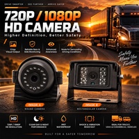 Kit d'écran de voiture 7 pouces IPS 1080P HD à 4 canaux avec vision nocturne claire pour caméra de recul, idéal pour camions lourds et VR