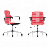 Chaise de bureau de conférence moderne en plastique avec dossier ajouré, respirante et très vendue