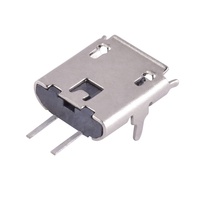 Conector Mini USB 2-PIN SMT Personalizado para Mujer con Puerto de Carga Micro USB, Aleación de Cobre 100V 1A, -30 a +80