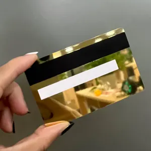 Tùy Chỉnh 24 K Gương Vàng Trống Kim Loại Thẻ Tín Dụng Khắc Visa Thẻ Ghi Nợ Trống Thẻ Với Từ Sọc Vàng Thẻ