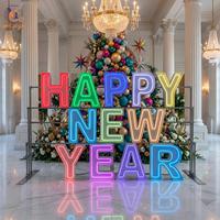 Lettres et chiffres néon LED RGB en métal de 3FT et 4FT pour décorations de fête d'anniversaire (15e, 16e), demande en mariage, anniversaire de mariage, Noël