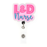 Bobine d'insigne d'infirmière rétractable en acrylique mignon pour étudiant médecin accessoires de bureau carte d'insigne de nom