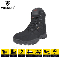 VITOSAFE Chaussures de combat légères et imperméables Bottes du désert Chaussures tactiques de sécurité