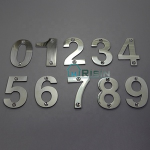 0-9 מצופה כרום נירוסטה דלת מספר סימן - Product Image 2