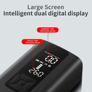 Bơm Không Khí Cầm Tay Nhỏ Riboton, Bơm Lốp Cầm Tay Dự Phòng 8000MAh Với Màn Hình <span class=keywords><strong>LCD</strong></span> Kỹ Thuật Số Và Đèn LED Khẩn Cấp - Product Image 4